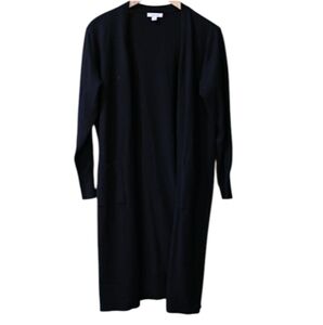 Nine West Black Long Cardigan Small
